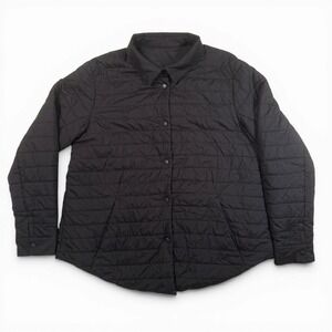 Lululemon Switch Please Snap Shacket Womens 10 Black Quilted Insulated Jacket